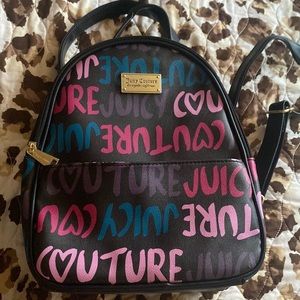 Juicy Couture backpack with makeup pouch